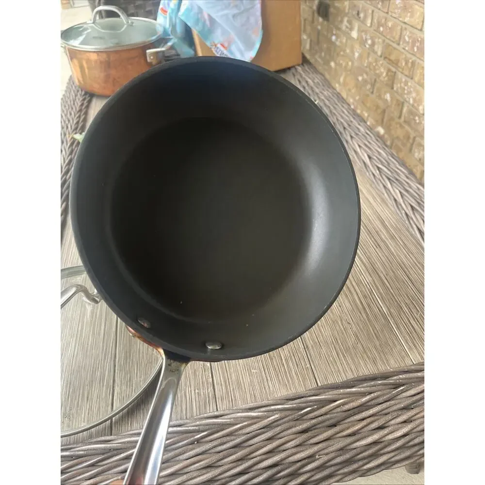 All-Clad HA1 Hard Anodized Nonstick 8 Inch Fry Pan Skillet Black. Lid Too